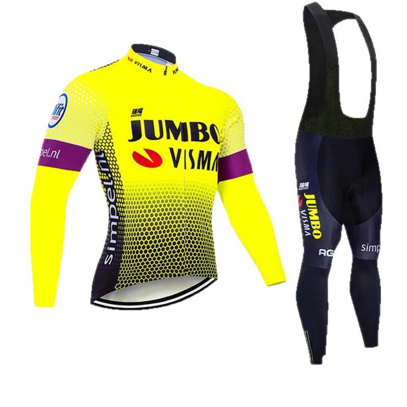 Costum de Ciclism Sportiv Nou de Toamnă și Iarnă, Cald, din Catifea, cu Mânecă Lungă, Rezistent la Vânt și Apă, pentru Bicicletă Sportivă, Bicicletă de Munte