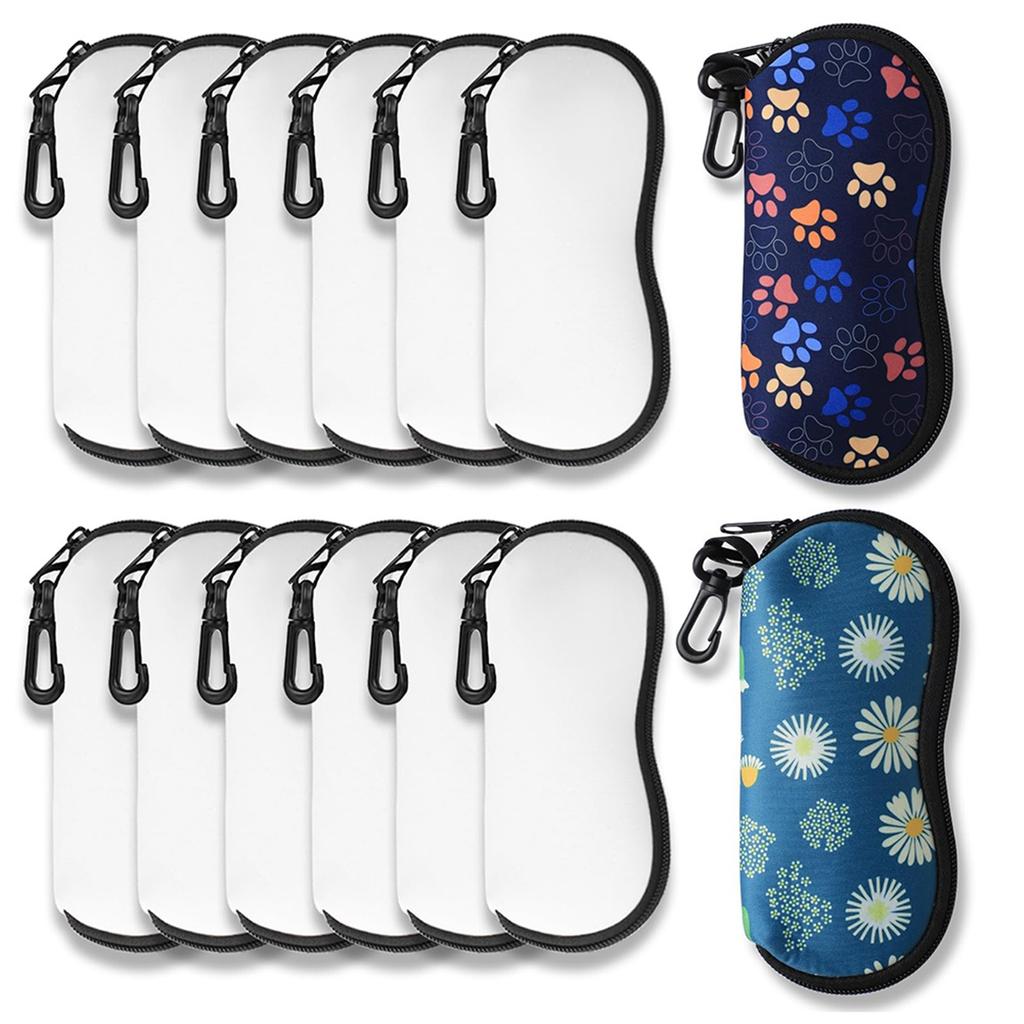 2025+Sublimation Sunglasses Case Blanks Set,Neoprene Sunglasses Case Soft for Sublimation Blanks Sunglasses Case 12PCS