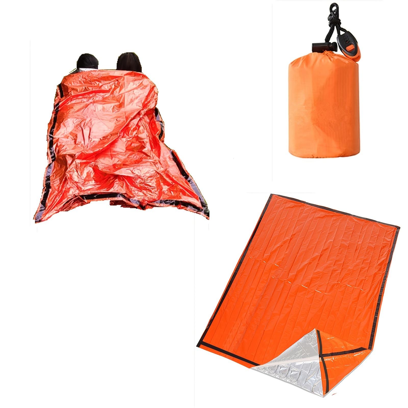

2шт аварийный спальный мешок легкий компактный водонепроницаемый термоодеяло многоцелевое снаряжение для походов на открытом воздухе кемпинг