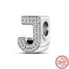 925 Sterling copper Clear Zircon Sparkling 26 A-Z Letters Alphabet DIY Name Beads Fit Original Pantaro Charms Bracelet Zircon