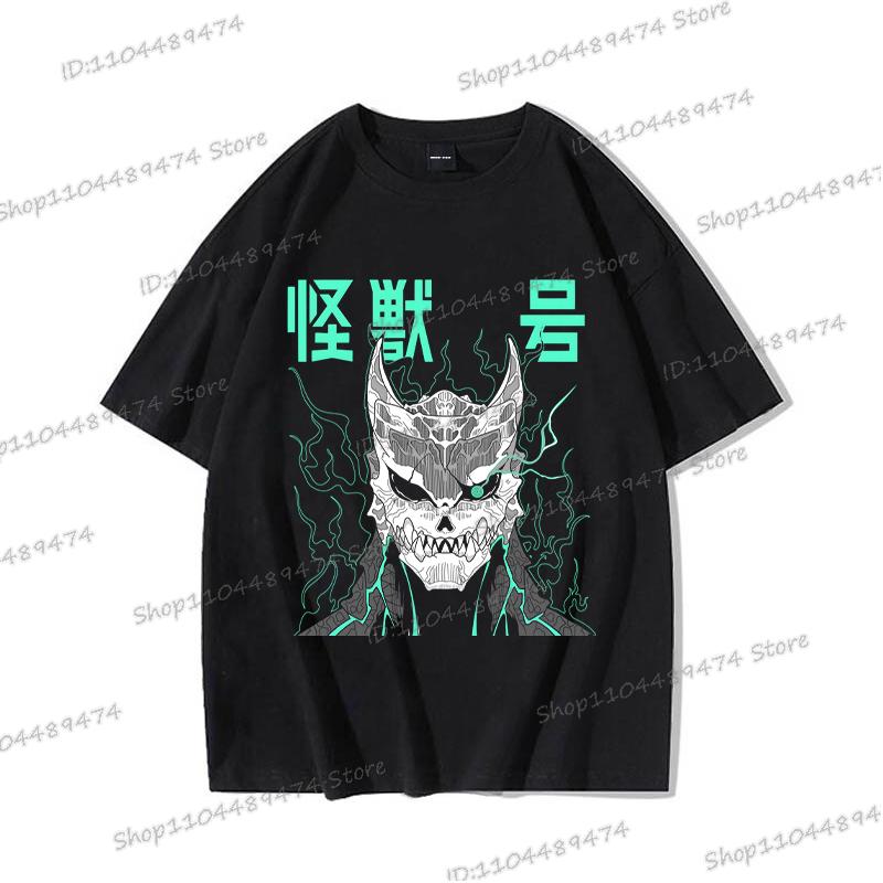 Camiseta Gráfica de Anime Japonés Kaiju No 8 Moda Casual Manga Corta Camiseta de Algodón Soshiro Hoshina Divertida para Hombres Mujeres Manga Manga