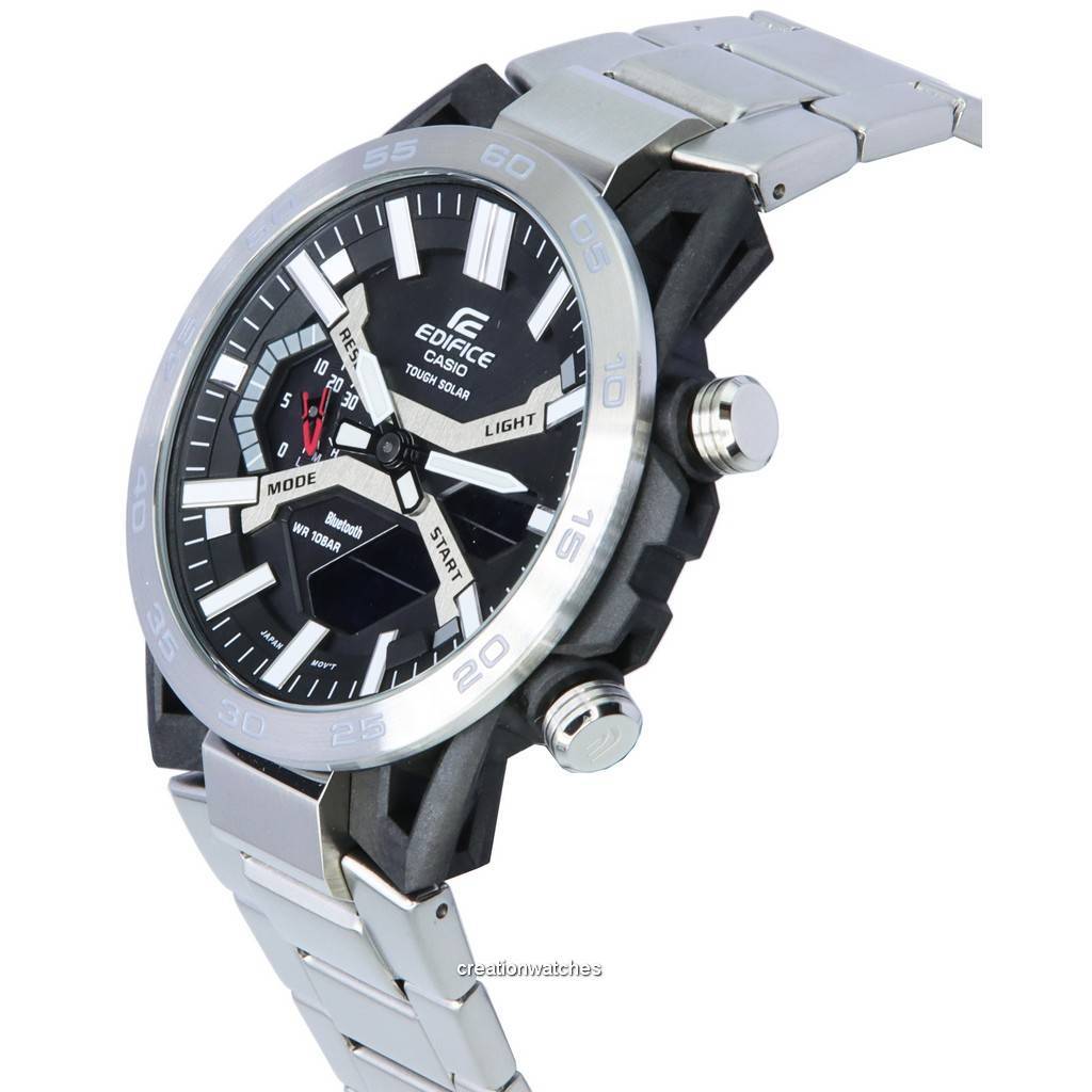 Casio Edifice Sospensione Mobile Link Black Dial Solar ECB-2000D-1A ECB2000D-1 100M Men's Watch