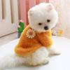 Dog Fleece Sweater Puppy Hoodies Floral Sweatshirt Cute Small Dog Winter Clothes Cold Weather Plush Cat Outfits