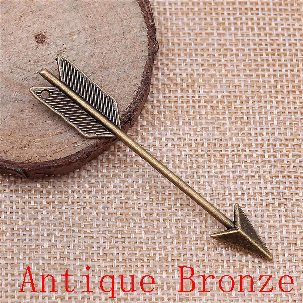 Bow Arrow Shaped Charms Pendant For Bracelet Necklace Jewelry Making Craft Findings