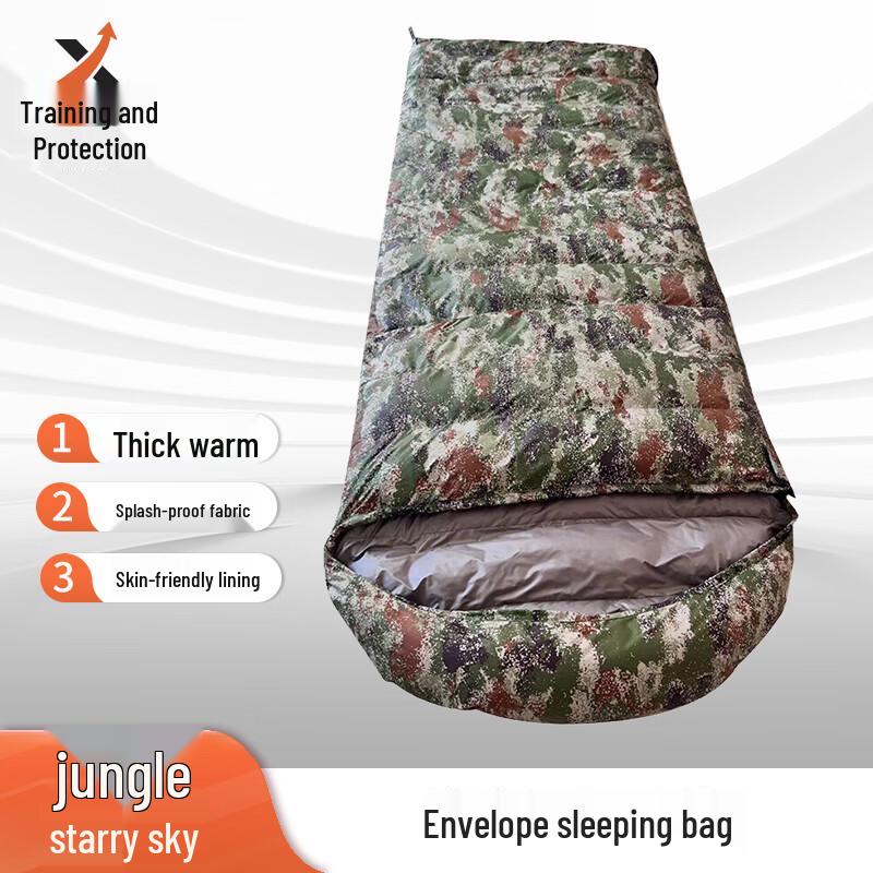 Outdoor Camping Envelope Sleeping Bag - Jungle Starry Sky