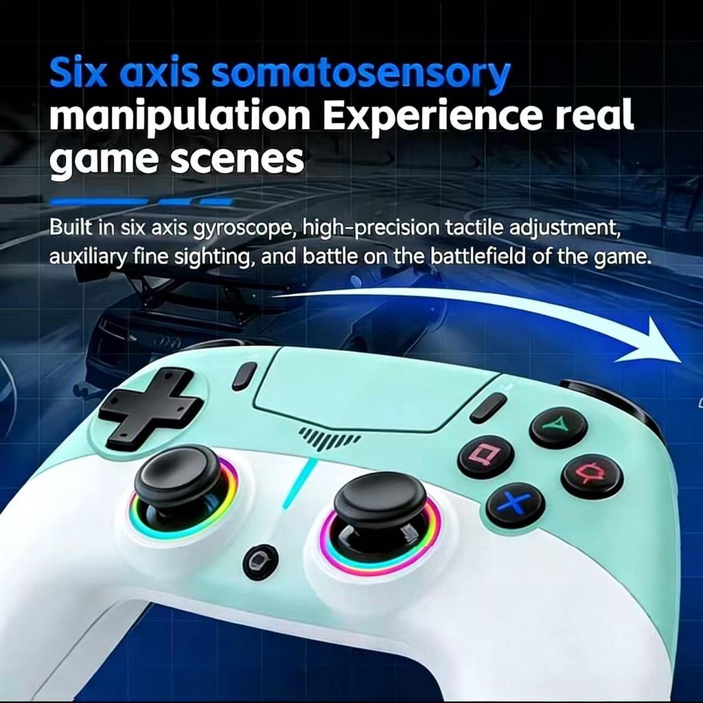 2025 PS5 Bluetooth Game Controller: RGB Lights, Macro Programming, Built-in Microphone