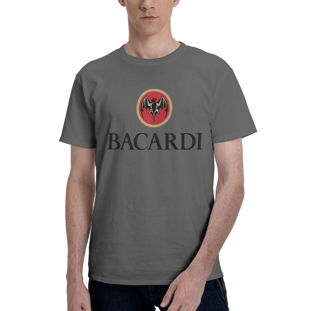 Bacardi Rum Logo 100% Baumwolle Lässig Atmungsaktiv Bequem Mann Fußballtrikots 2025 Herren T-Shirt