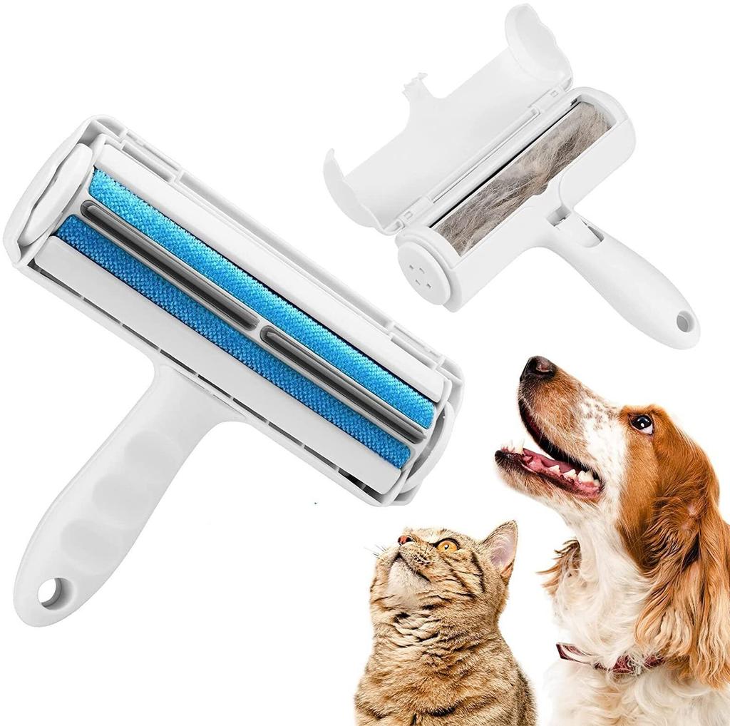 Pet Hair Remover Roller Dog & Cat Fur Remover with Self Cleaning Base Efficient Animal Hair Removal Tool
