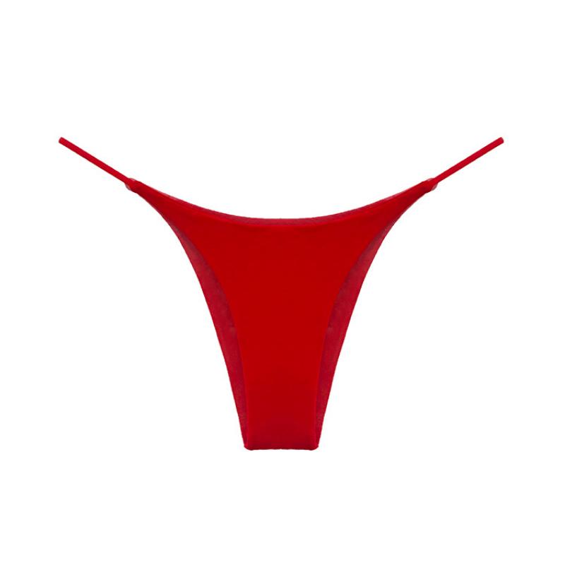 Double Layer Thin Belt Sexy Half Wrap Buttocks Pants Low Waisted Pure Cotton Women's T-shaped Underwear