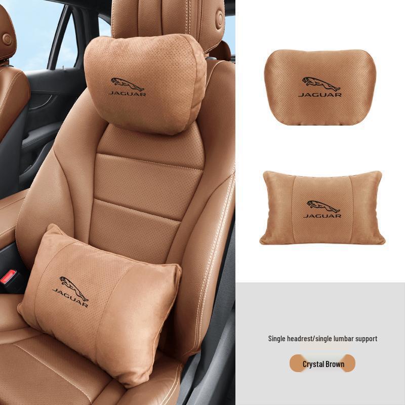 Atmungsaktive Nackenstützen-Kopfstützen aus Wildleder für Jaguar XEL/XFL/F-PACE Autositze