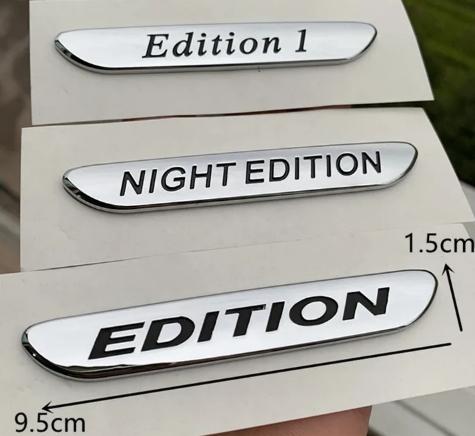 1X EDITION 1 Night Edition C300 C200L GLA CLA Chrome Silver Black Badge Car Styling Logo Stickers Emblem for Mercedes Benz AMG