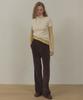 Lonkeu Corduroy Velvet Span Bootcut Pants (Brown)