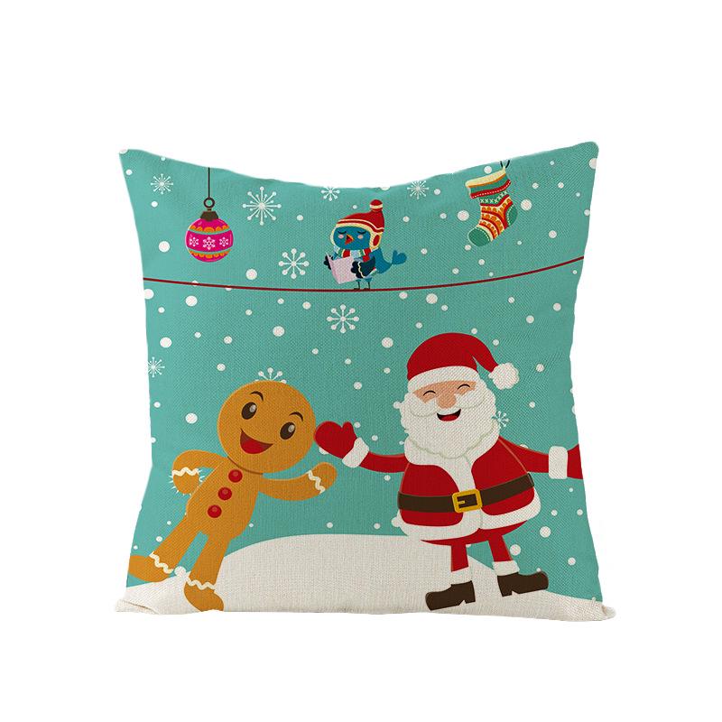 Christmas Single Pillowcase Car Sofa Cushion Cover Home Decor Pillowcase
