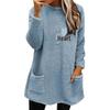 Autumn/Winter Women's Paw Print Double-sided Fleece Sweatshirt with Pockets