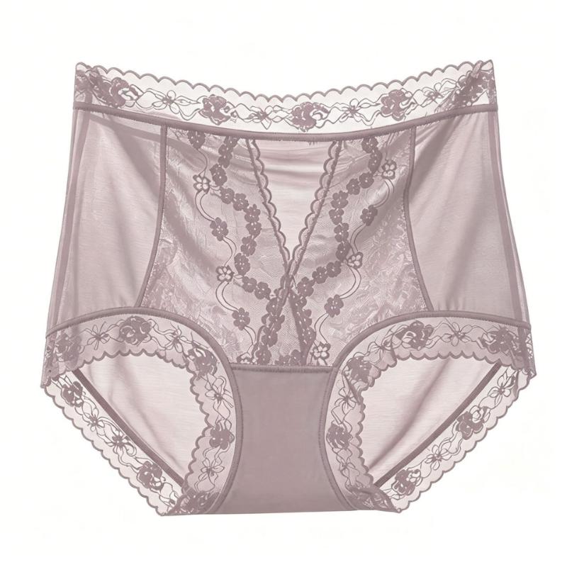 Underpants for Women Low Waisted Briefs with Black Fungus Edges Cute Simple Cotton Breathable Triangle Underwear Panties