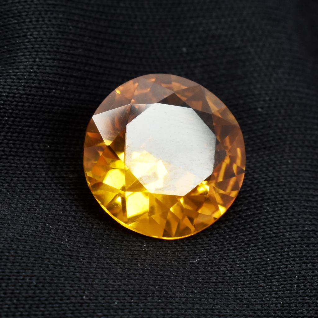 Natural Sapphire Yellow Unique Color Round Cut 5.50 Ct Loose Gemstone CERTIFIED SU-969