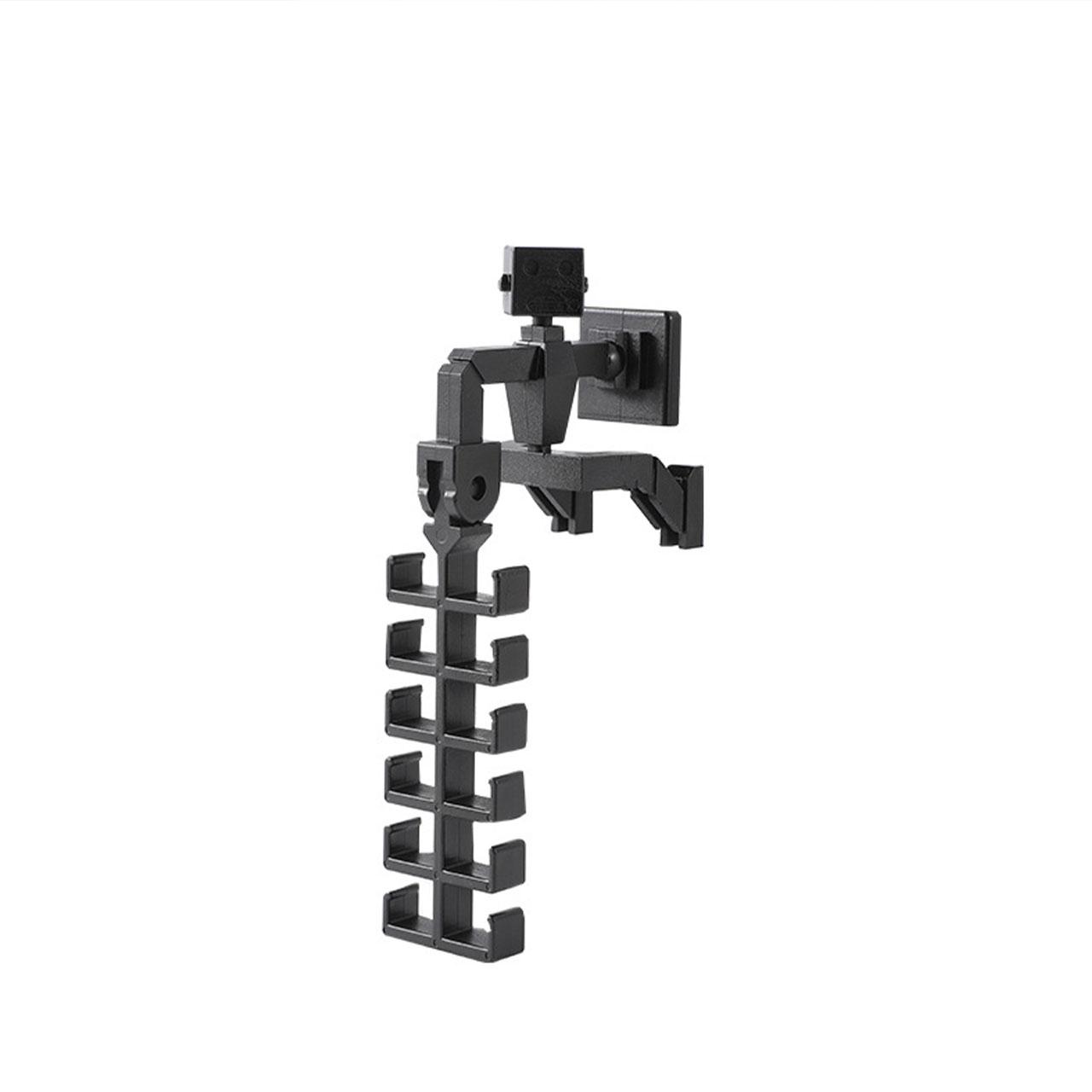 

Cartoon Robot Storage Rack 12 Hooks Hair Rope Jewelry Key Organizer Holder Wall Mounted Baseball Cap Hat Hanger чорний