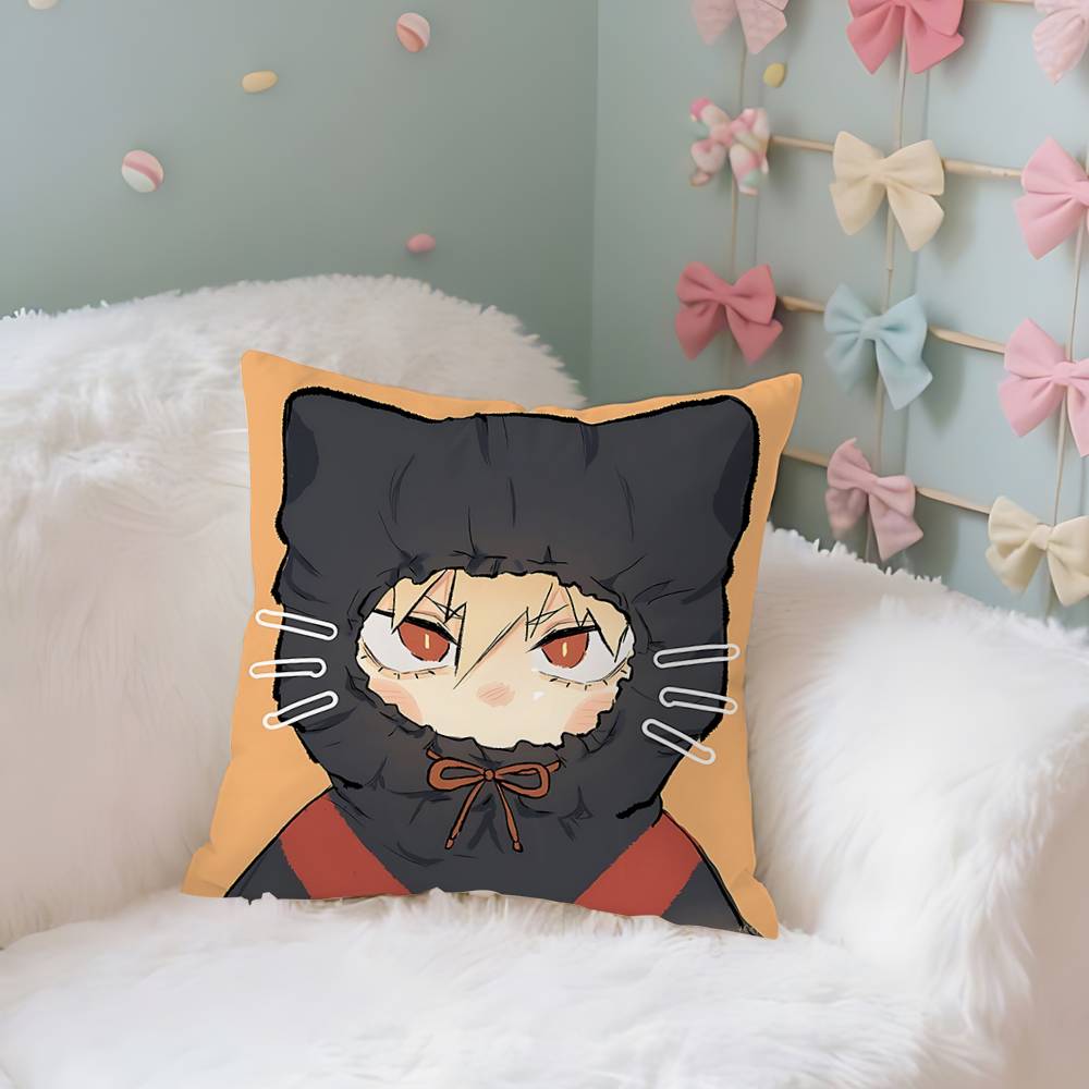 

BBakugo KKatsuki Case Plush Fabric Soft Pillowcase Double Sided Print Cushion Cover Household Gifts 40x40CM(16x16in)