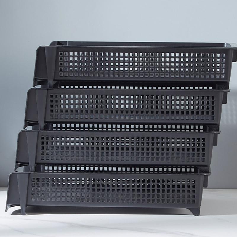 Stapelbare Dokumentenablage, stapelbare Papierbriefablage, Schreibtisch-Organizer, vertikal, horizontal, Ablage für Briefe, Postkörbe