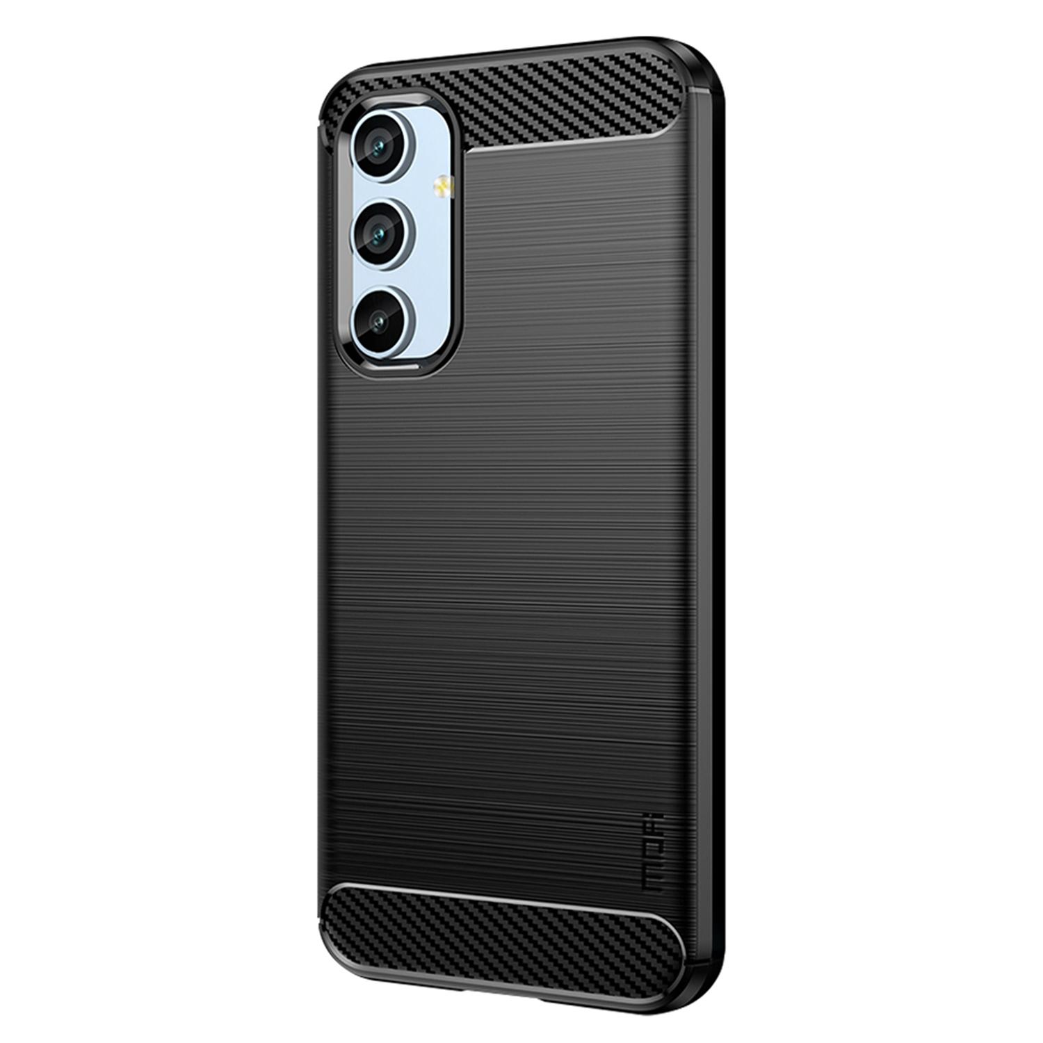 

MOFI JK TPU Series-1 Drop-proof Phone Case for Samsung Galaxy A54 5G,Carbon Fiber Brushed Protective TPU Phone Back Cover Black