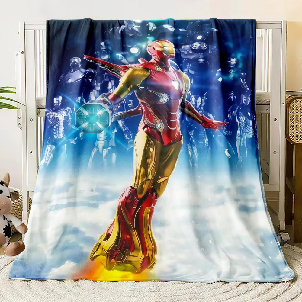 Marvel Flannel thin Blanket Bedroom Living Room Sofa Blanket Student Nap Office Nap Camping Trip Girlfriend Gift