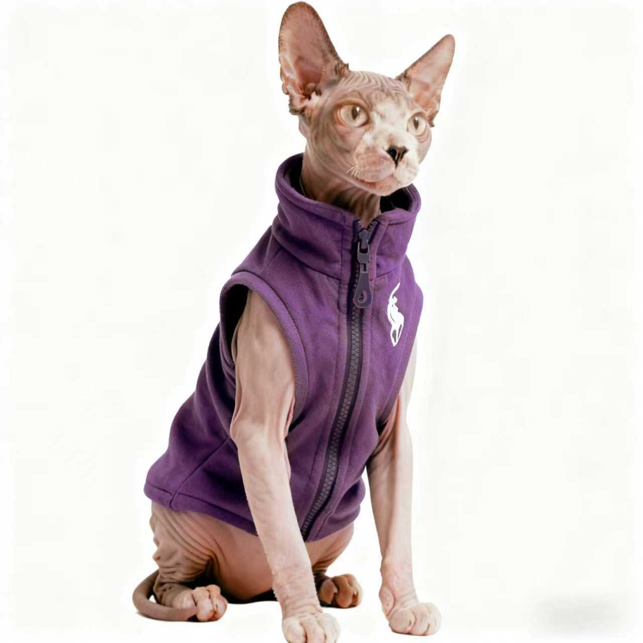 

Embroidered German Vest for Hairless Cats - Thick, Warm, Trendy Autumn/Winter Clothing XL (9-13 jin)