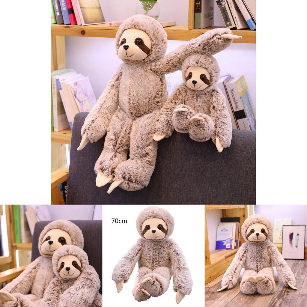 Delightfully Soft 50/70cm Sloth Plush Stuffed Toy Animal Ideal For Kids Presents