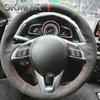 Ization Auto Lenkradabdeckung Zubehör Handnähen Wildleder Leder Für Mazda 3 Axela 2013-2016 Mazda 6 Atenza Mazda 2