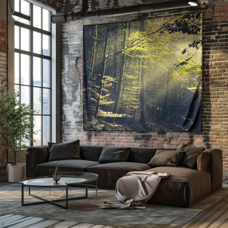 Forest Tapestry Nature Wall Hanging Woodland Decor Room Aesthetic Vintage Landscape Pictures Wall Art Home Decor Bedroom Living
