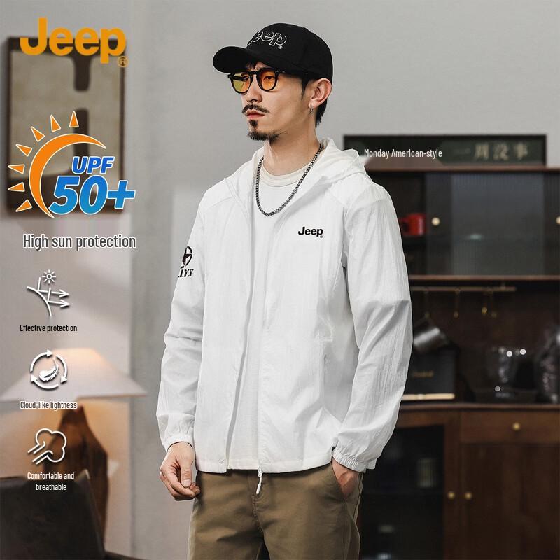 JEEP Men s Lightweight Hooded Sun Protection Jacket 5XL