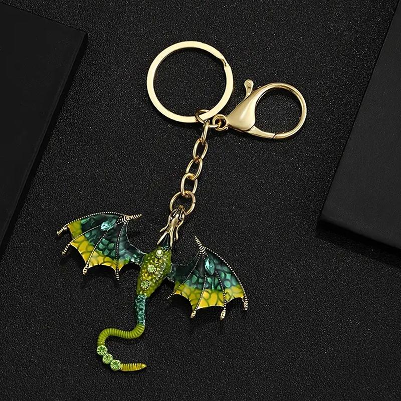 Kreativ Imitation Drake Färgstark Handmålad Metall Nyckelring Män Och Kvinnor Nyckelring Smyckesaccessoarer Gåva 1 Styck