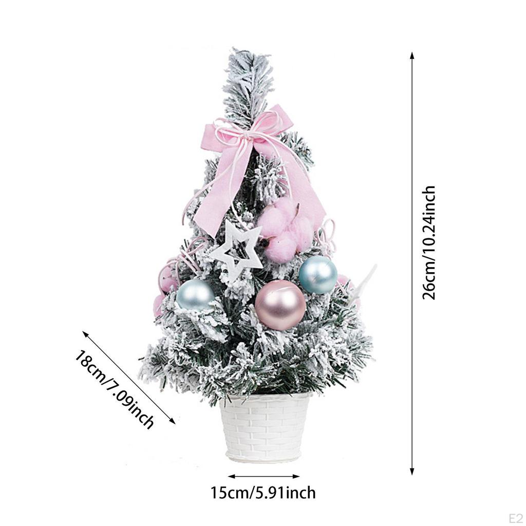 Christmas Tree Ornament Decor Decorative Desktop Xmas Gift Craft for Bedrooms Holidays