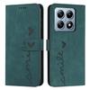 For Xiaomi 14T Pro Case Viewing Stand PU Leather Phone Cover Imprinted Pattern