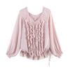 European and American Style, New Women's Clothing, Foreign Style Fashion Laminated Lace Shirt 4344401 676