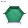 1PC Foldable PU Leather Dice Tray Desktop Coin Key Debris Hexagon Storage Tray