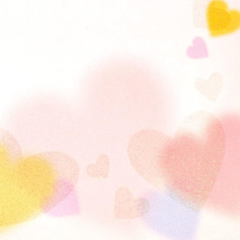 MIDORI Colored Paper with Glitter and Heart Set of 10 Pattern, (Item No. 33115006)