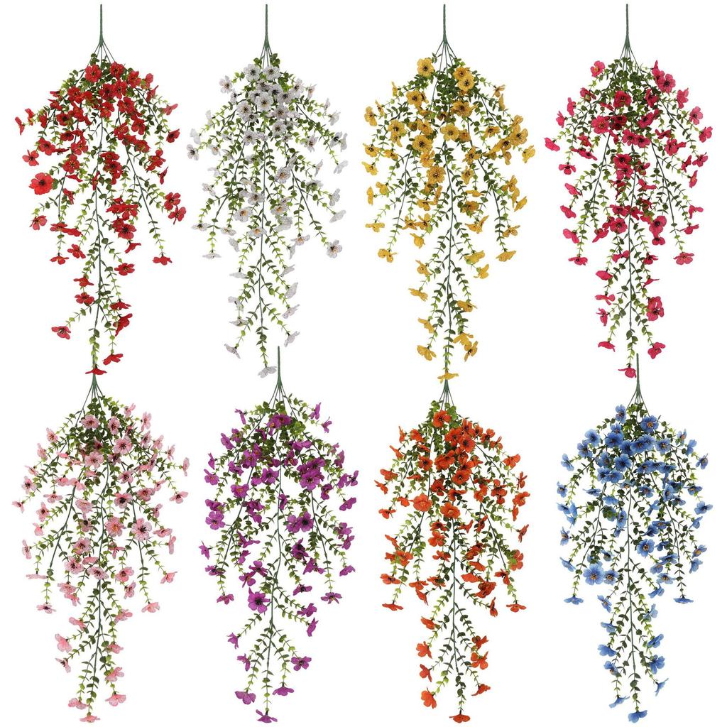 Simulation flower violet flower vine, hanging simulation flower vine, wedding outdoor wall hanging fake flower decoration
