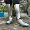 Medieval Gothic Knight Leg Armor  Steel Greaves  Sabatons for , Cosplay, and Fantasy Events