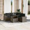 VidaXL Garden Lounge Set 6 Pcs with Grey Cushions Wicker 3269160