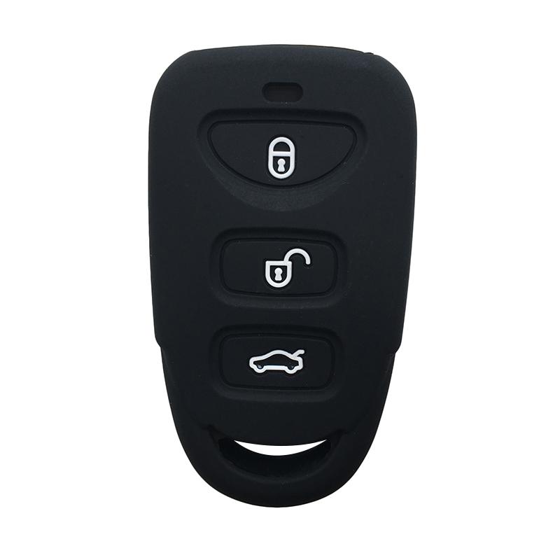 For Hyundai Santa Fe 2019 Silicone Key Cover for KIA Forte Soul Rio 3 Key Case for Hyundai SantaFe Santa Fe Car Key Cover Cap