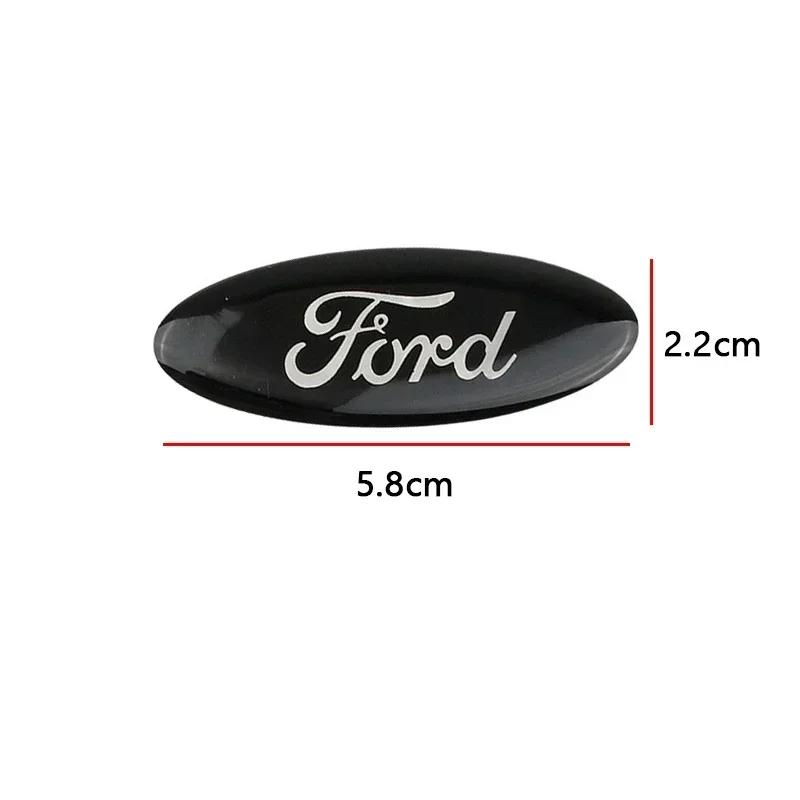 AACV1 58x22mm Car Steering Wheel Center Emblem Sticker for Ford Focus 3 MK2 Fiesta MK7 Mondeo Mk4 Fusion Kuga Transit Edge F150