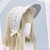 Pastorale Style Victorian Headpiece Ruffle Lace Hat Lolita Bonnet Cap  Cosplay Accessory