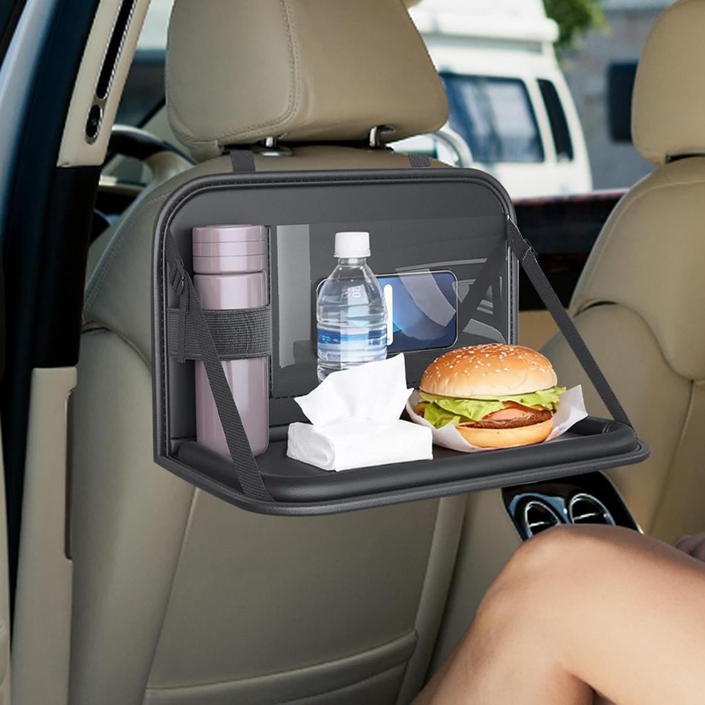 Tray For Car Seat Folding Laptop Holder Rear Storage Car Table For Kids For Toddler Airplane Camping Long Ride Snack Time Eating