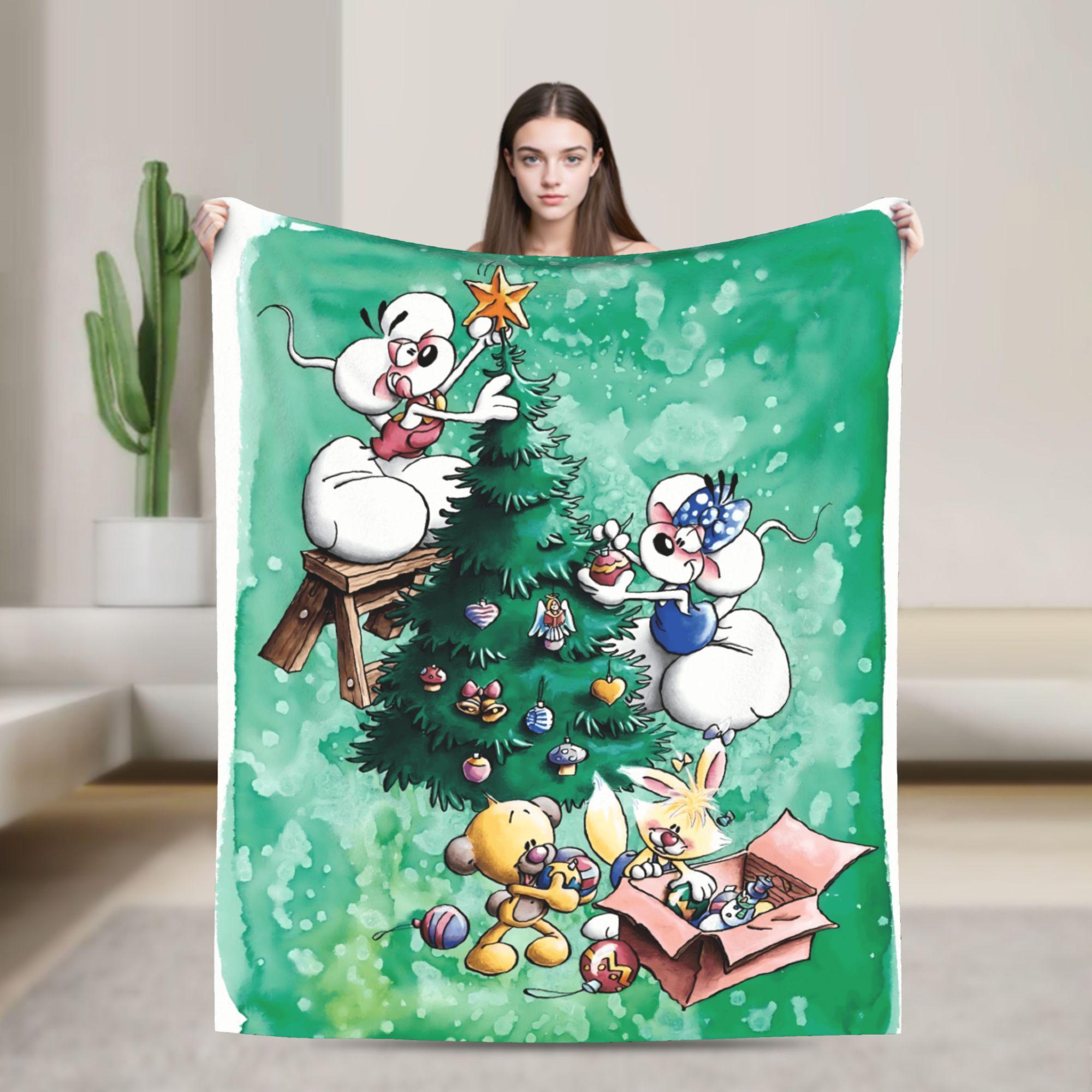 Diddl Cartoon Rote Liebe Decken Qualität Weich Überwurfdecke Winter Reise Sofa Bett Bequeme Tagesdecke 50X60 70x100cm28x39in