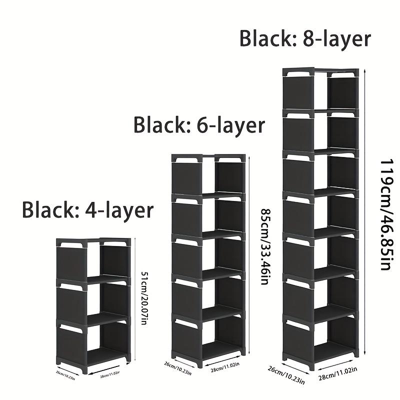 high quality4/6/8-Tier Entryway Shoe Rack and Storage Cabinet, Easy Assembly, Modular Design, Black and White Options, Space-Saving, Suitable for