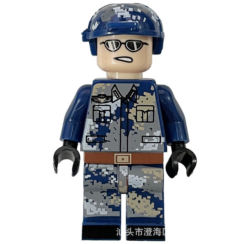 Sea, Land And Air Military Police Building Block Dolls Chinese Modern Military Assembly Boys Educational Toys