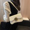 Small Retro Fashion Shoulder Bag Urban Minimalist Style Pu Material Crossbody Bag