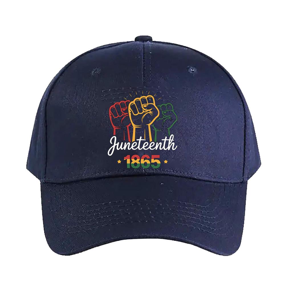 Juneteenth African American Unity Fist Summer Adult Peaked Hat Fashion Casual Adjustable Printed Baseball Caps Trucker Cap