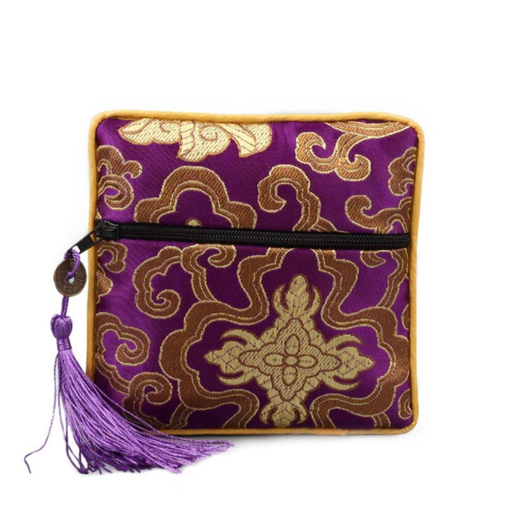 Jewelry Packaging Chinese Style Coin Purse Silk Jewelry Organizer Brocade Pouch Jewelry Storage Bag