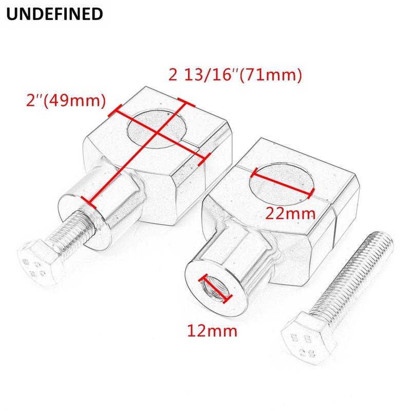 1 Pair Universal Handlebar Riser Kit Mounting Clip Aluminum for Harley Honda Kawasaki Suzuki Yamaha Motorcycle 22mm 25mm Handleb